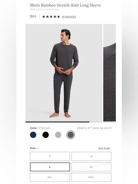 Cozy Earth Bamboo Long Sleeve